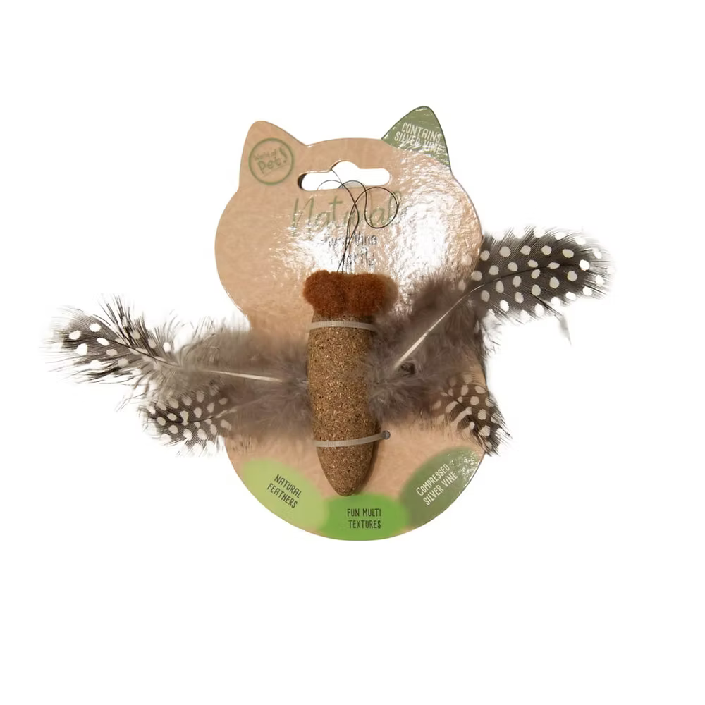 Silver Vine Cork Cat Throw Toy
