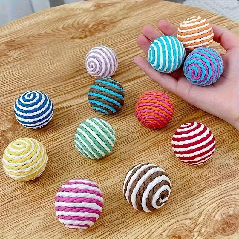 Sisal Balls For Cats (2pk)